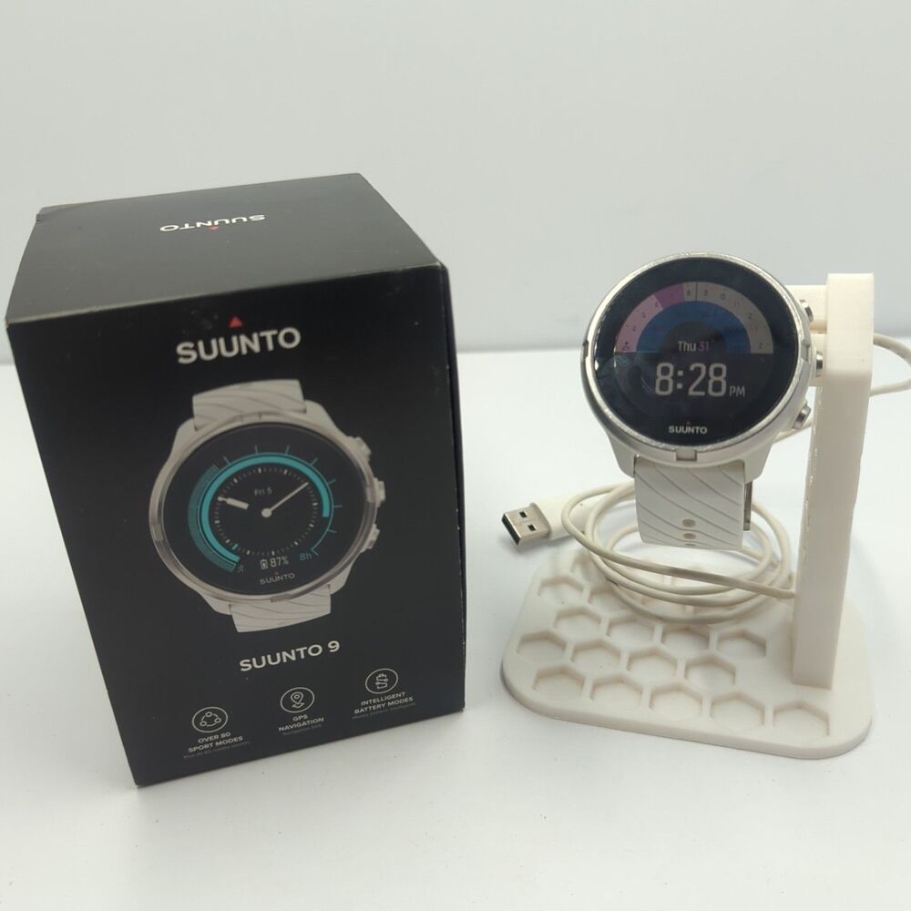 Suunto 9 Gen 1 White With Charging Stand Smart Activity Tracker Watch